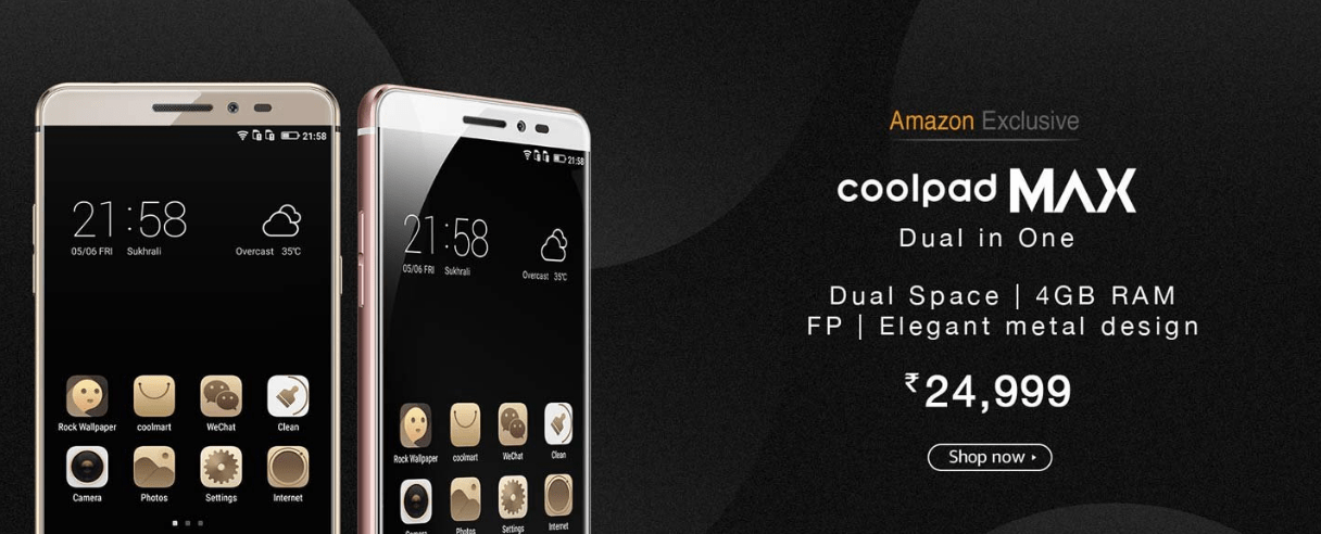 You are currently viewing Coolpad Max launched in India with Dual Space feature at Rs. 24,999