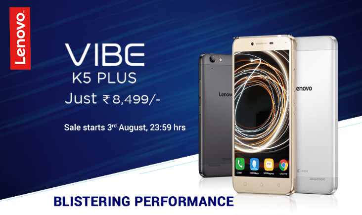 You are currently viewing Lenovo Vibe K5 Plus (3GB+16GB) launched in India at Rs. 8,499