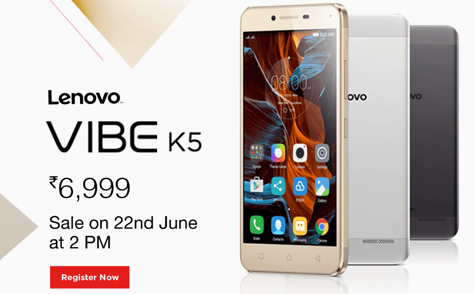 You are currently viewing Lenovo Vibe K5 up for grab at 6999 through flash sale.