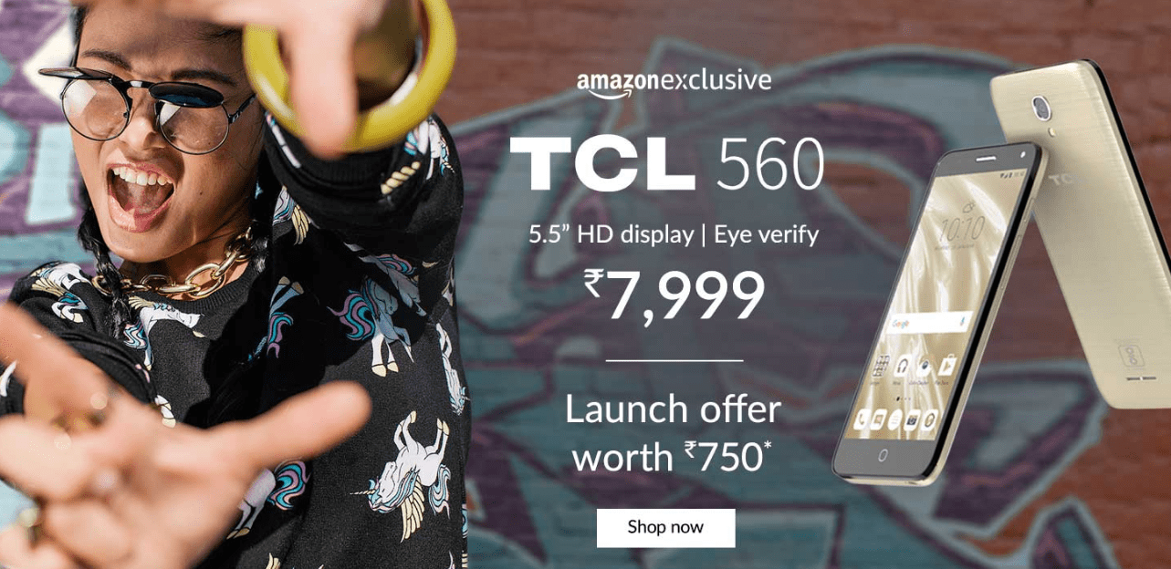 You are currently viewing TCL 560 is now available exclusively on amazon at Rs. 7,999